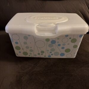 Huggies Baby Wipes Plastic Container Tub Colorful Circles READ
